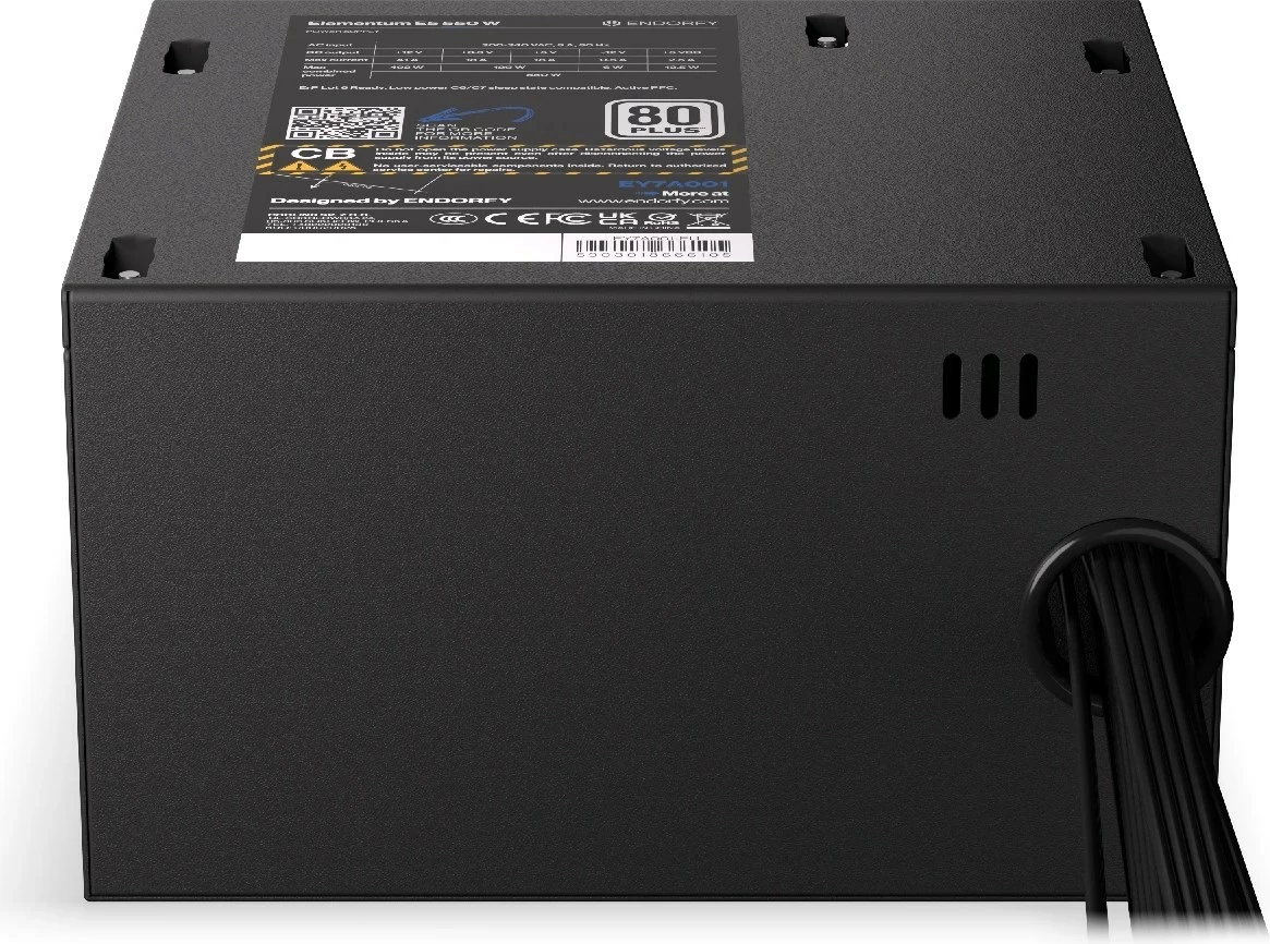 Kasë furnizimi ENDORFY Elementum E5, 450W, 80 PLUS, e zezë
