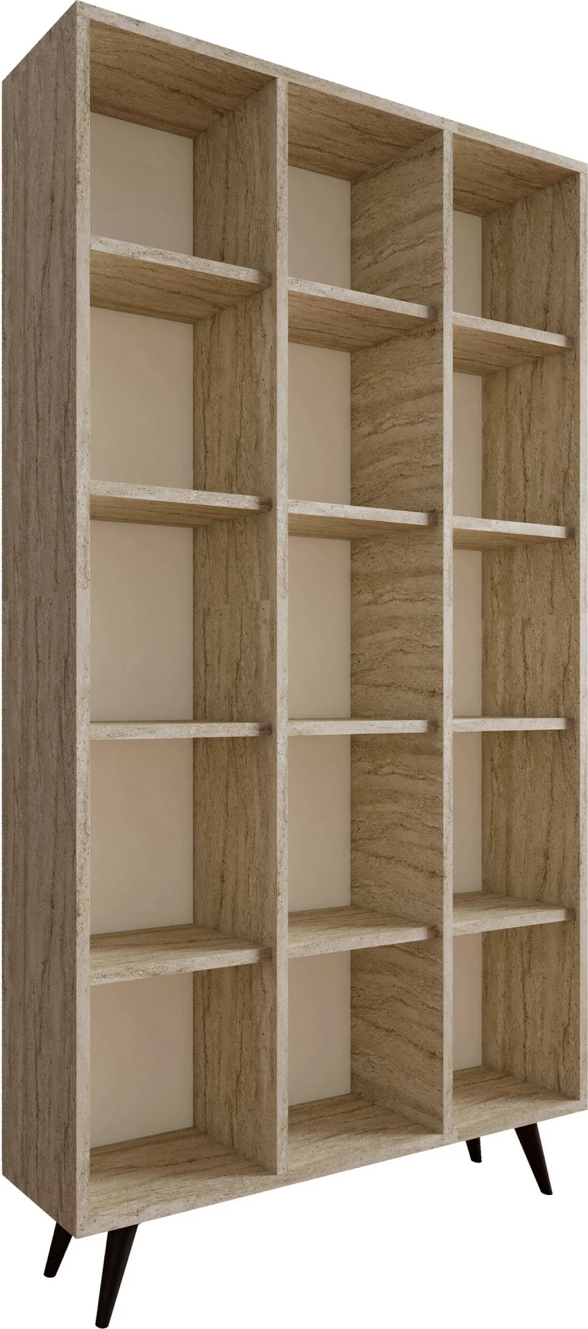 Raft librash Hanah Home, Zipa, ngjyrë travertine