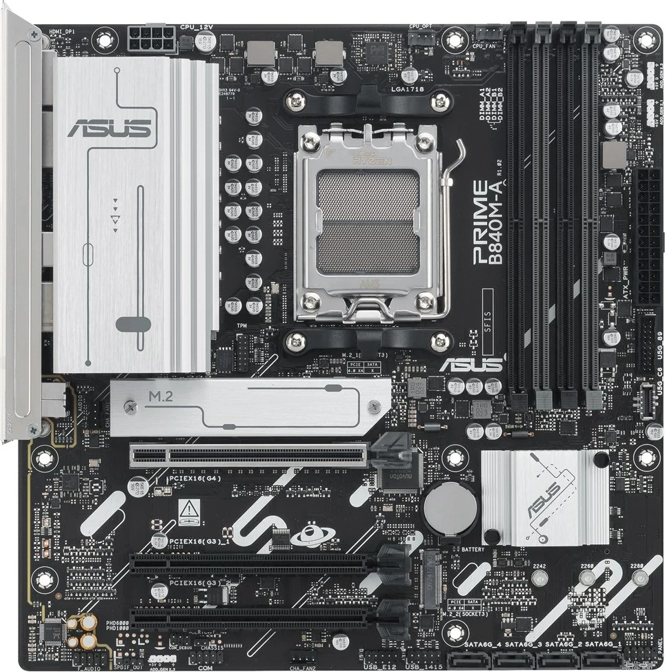 Pllakë amë ASUS PRIME B840M-A-CSM, Socket AM5, micro ATX, Gri