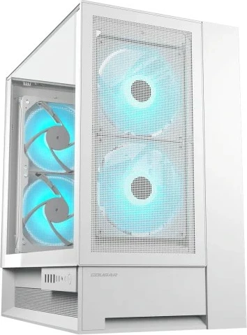 Kasë Cougar OmnyX midi tower, ARGB, e bardhë