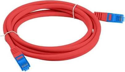 Patchcord Lanberg CAT.6A 1M e kuqe