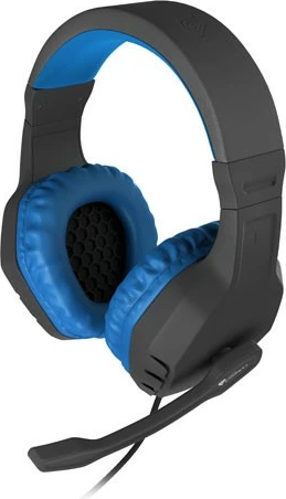 Kufje gaming Genesis Argon 200, me mikrofon, 2x3.5mm, 2m kabllo, zi/blu