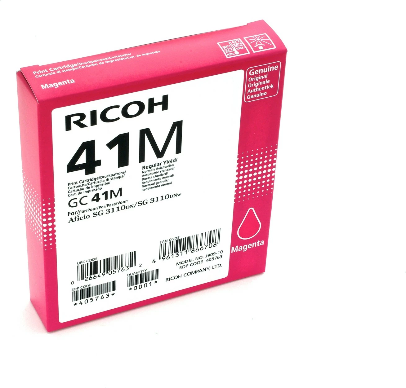 Toner Ricoh GC41M magenta, origjinal, 2200 faqe
