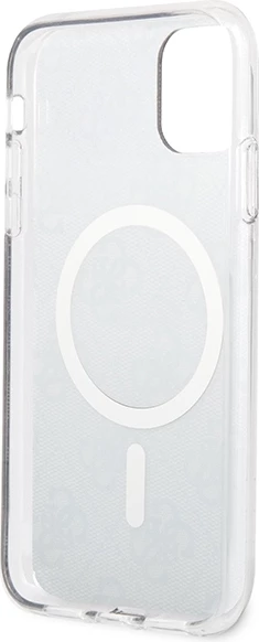 Mbështjellës Guess GUBPN61H4EACSW me karikues wireless për iPhone 11, 6.1", 4G Print, kafe, set