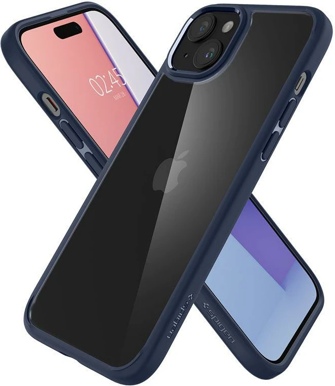 Mbështjellës Spigen Ultra Hybrid për iPhone 15 Plus, Kaltër e errët