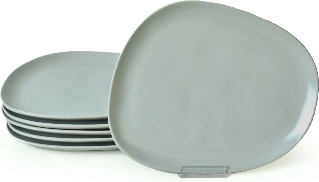 Set pjatash shërbimi (6 copë), ngjyrë gri mat, Hermia Concept, X000155010000000000000000