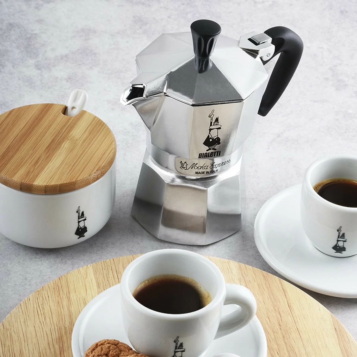 Moka pot Bialetti Moka Express 3 filxhana, alumini, argjend