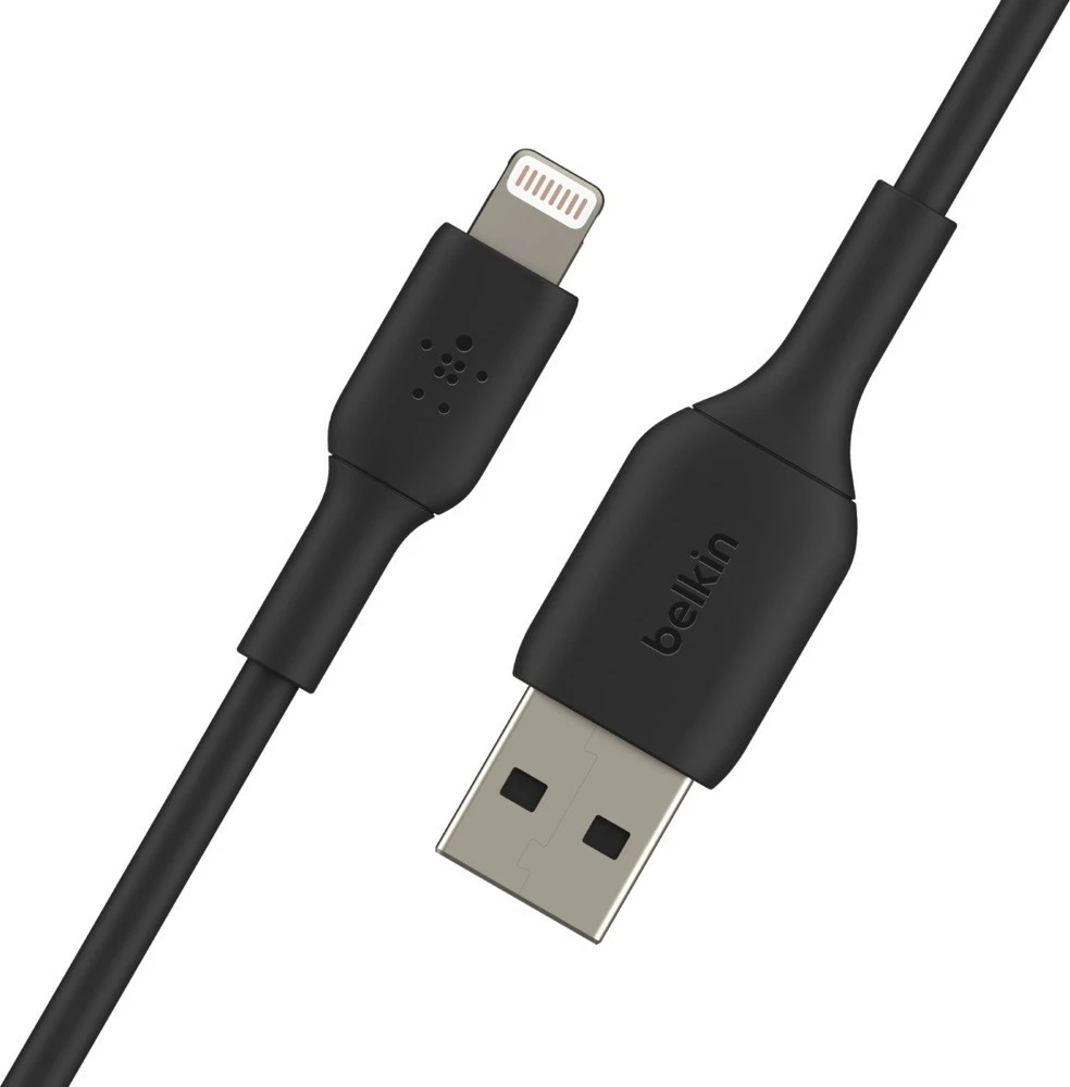 Kabllo Belkin PVC USB-A në Lightning, 1M, e Zezë