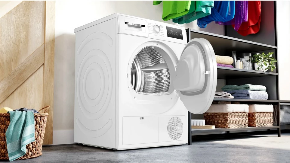 Tharëse Bosch Serie 4 WTN83203, Front-load, Heat pump, e bardhë