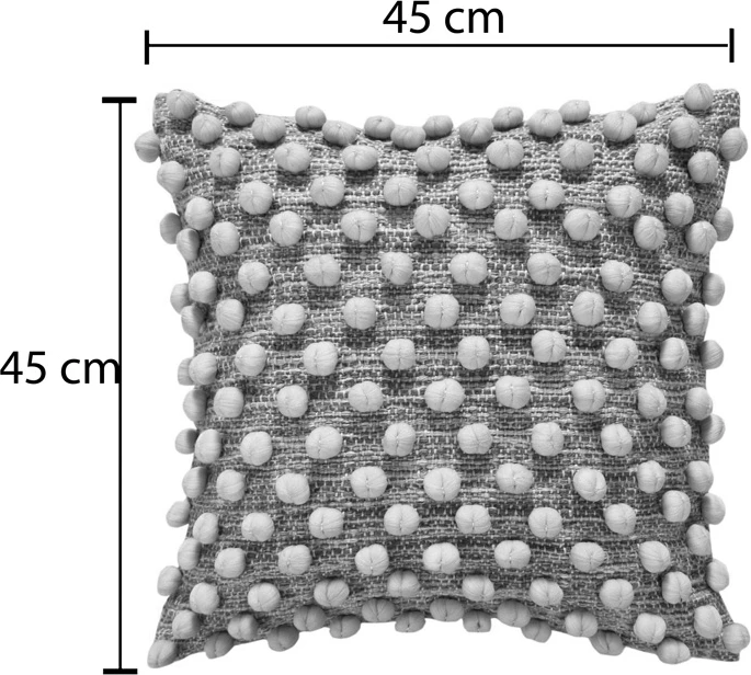 Jastëk dekorativ Finne, ngjyrë bezhë, 45x45x2.5 cm