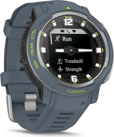 Smartwatch Garmin Instinct Crossover Standard Edition, GPS, 28 ditë bateri, rrip silikon, kaltër
