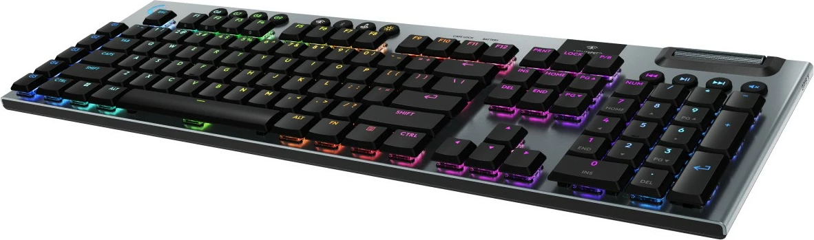 Tastierë gaming Logitech G915 X LIGHTSPEED, mekanike, wireless, RGB, full-size, e zezë