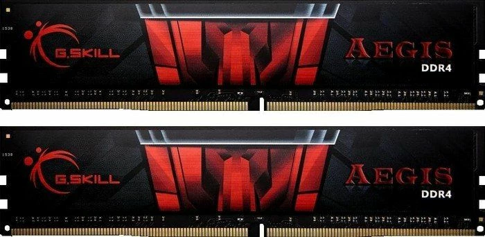 RAM Memorje G.Skill Aegis F4-2666C19D-32GIS, DDR4 32GB (2x16GB) 2666MHz CL19 UDIMM, e zez/kuqe, set