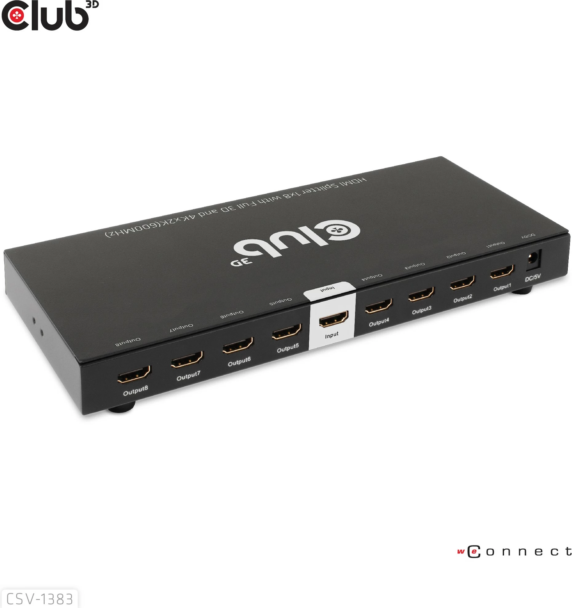 Splitter HDMI Club3D CSV-1383, 8 dalje, 4K60Hz, i zi