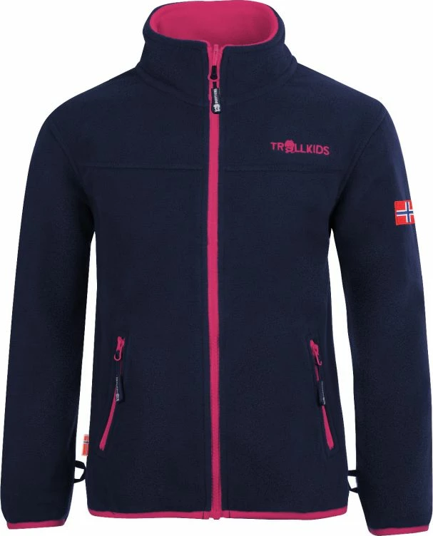 Jakne fleece për vajza Trollkids Oppdal Jacket XT, navy/rozë