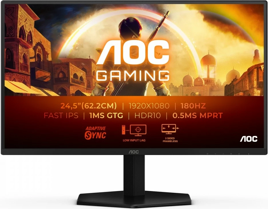 Monitor gaming AOC 25G42E, 24.5", Fast IPS, 180Hz, 1ms, FHD, i zi