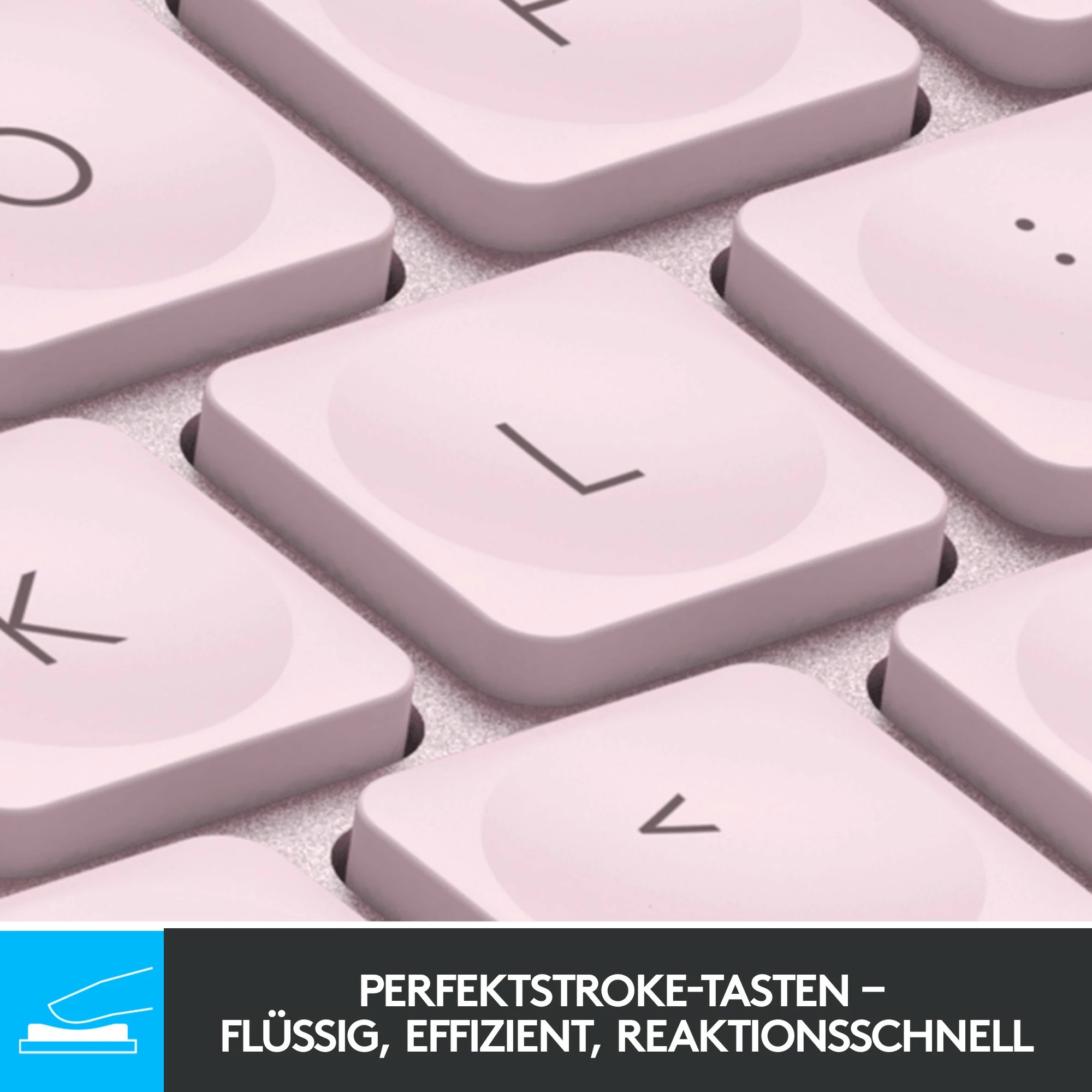 Tastierë wireless Logitech MX Keys Mini, ndriçim, rozë