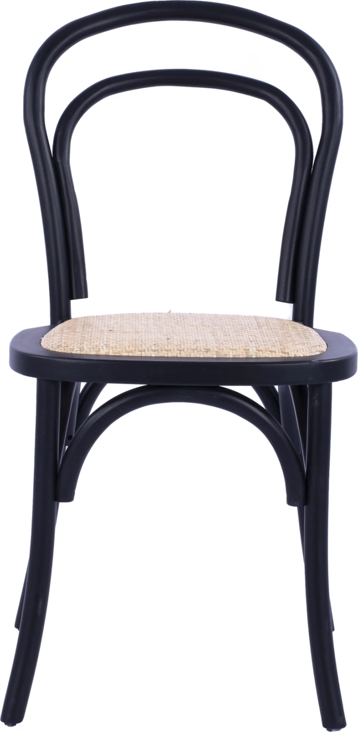 Karrige druri tipi Vjenë Aliyah e grumbullueshme prej druri ahu, ngjyrë e zezë mat, FH8644.02, 45x54x89 cm