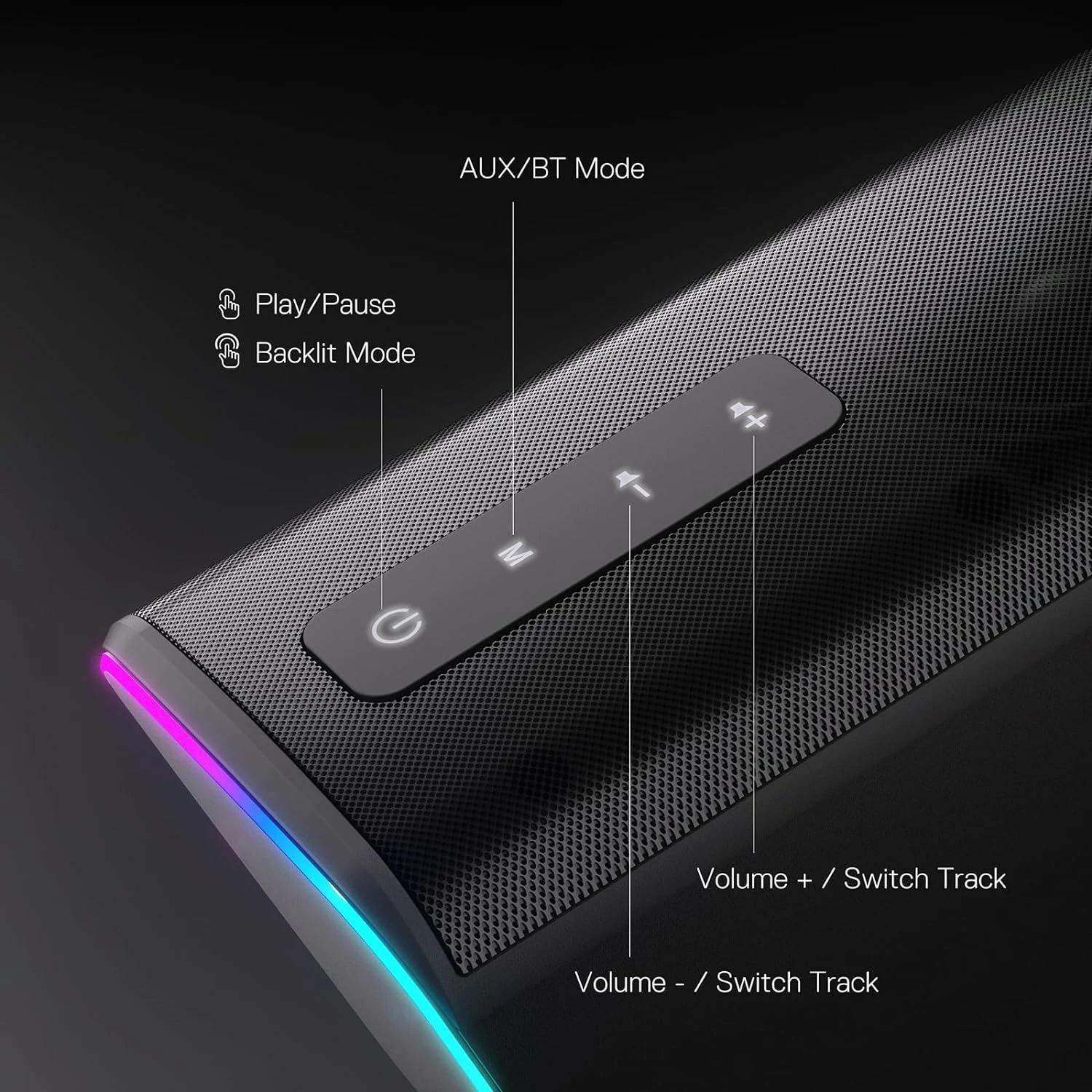 Altoparlantë Redragon Connie GS814, 2.0, Bluetooth 5.0, RGB, AUX 3.5mm, të zeza, set 2 copë