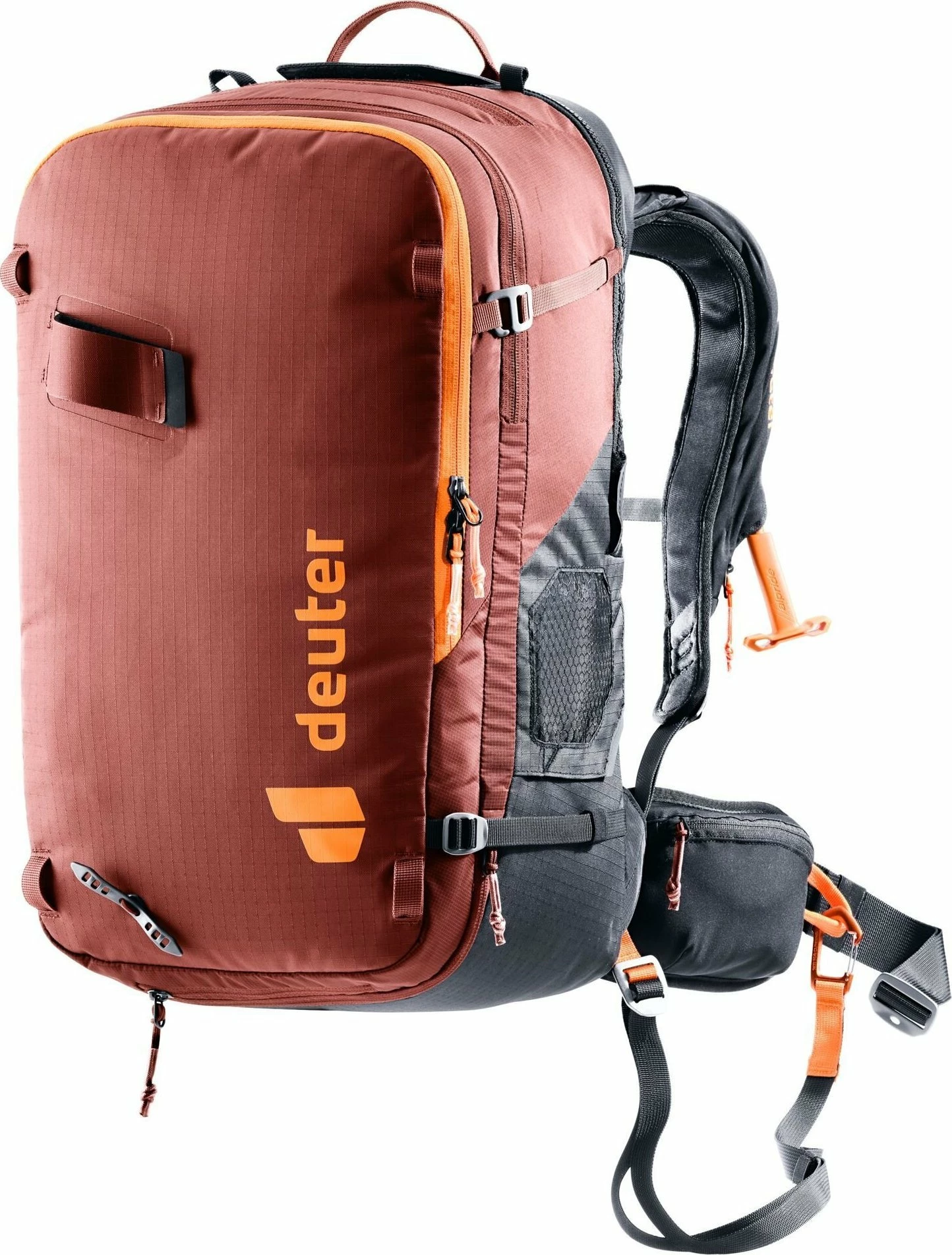 Çantë shpine Deuter Alproof SL 30L me airbag për ortek, Redwood-Black