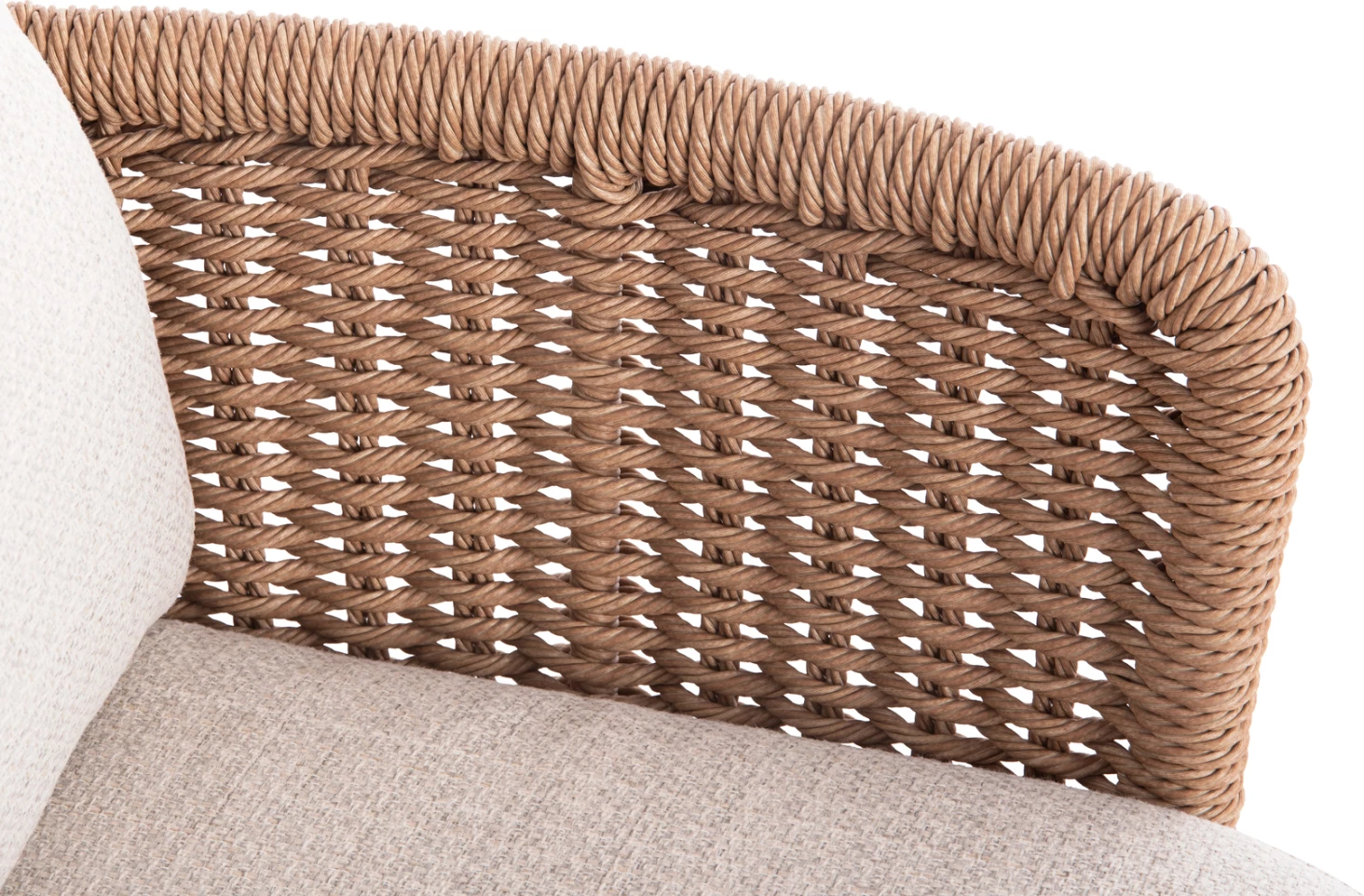 Karrige ngrënieje për jashtë, seri DESTINY, alumin, jastëkë krem-bezhë, 65x68x75.5-82H