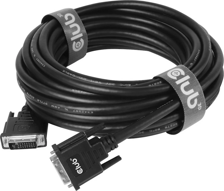 Kabllo DVI Dual Link Club3D 10m, 24+1, e zezë