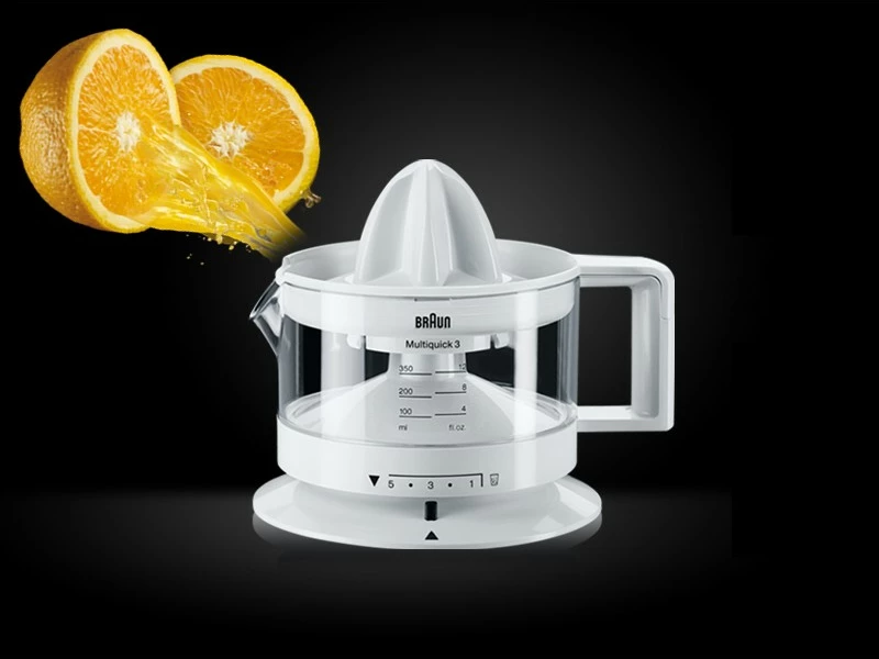 Shtrydhëse agrumesh Braun TributeCollection CJ 3000, 0.35L, 20W, e bardhë/transparente