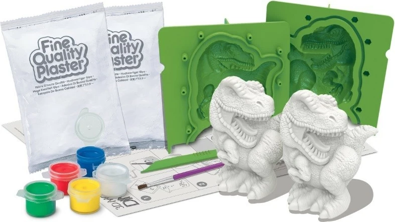 Set kreativ gipsi 4m 4777, dinosaurë 3D, shumëngjyrësh
