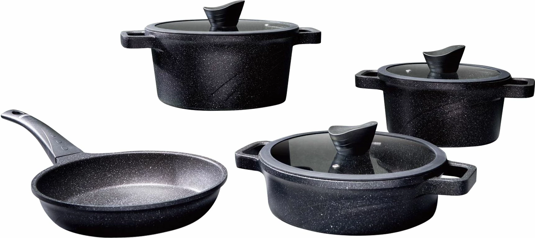 Set tenësh me tenxhere e tigan, ngjyrë e zezë, Hermia Concept, Vetta