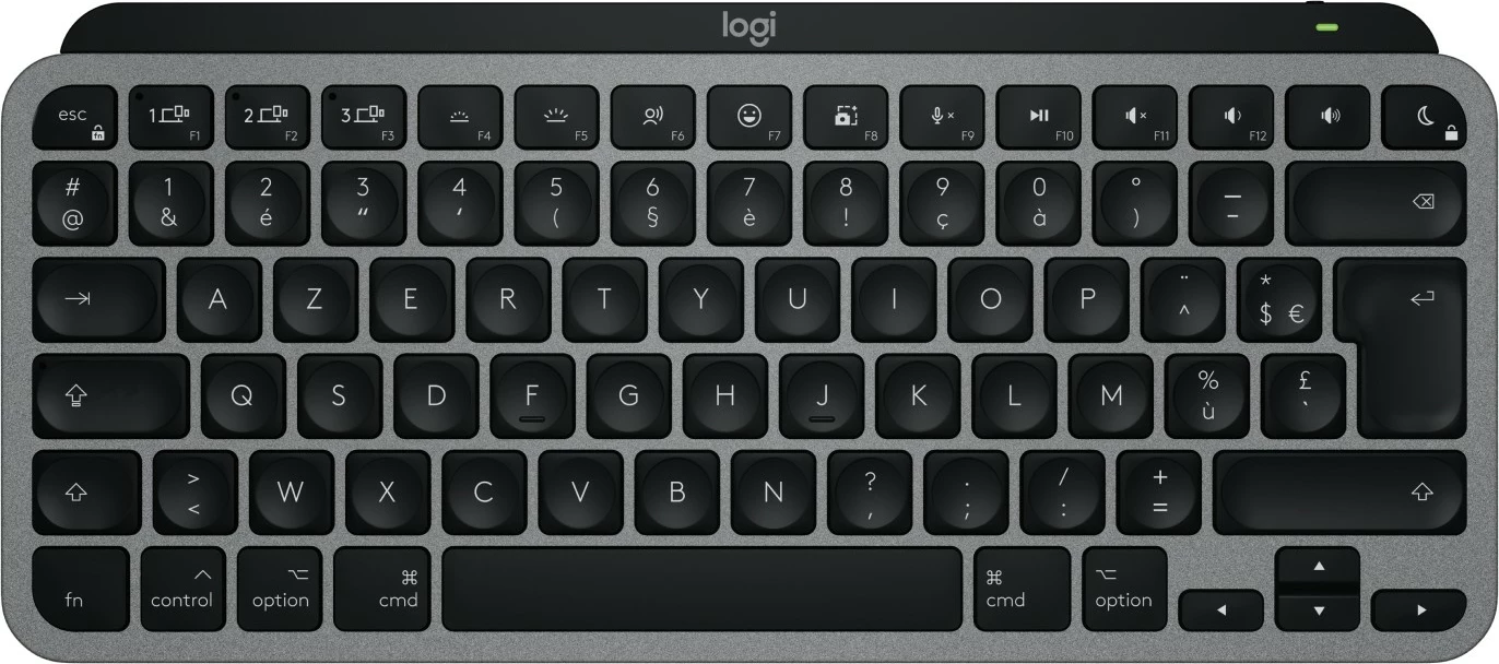 Tastierë wireless Logitech MX Keys Mini për Mac, AZERTY, ndriçim LED, gri