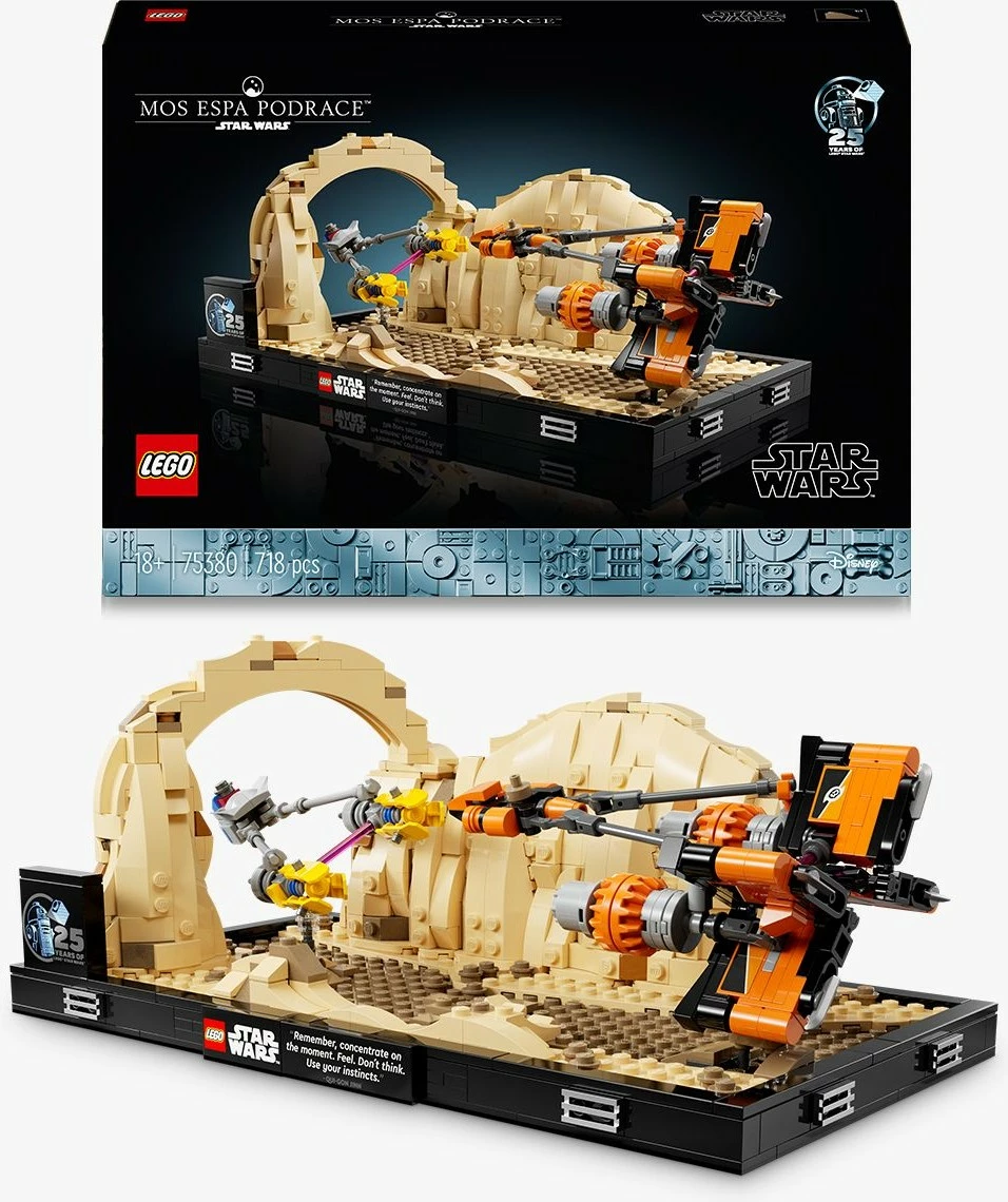 Set ndërtimi LEGO Mos Espa Podrace Diorama, 718 pjesë, shumëngjyrësh