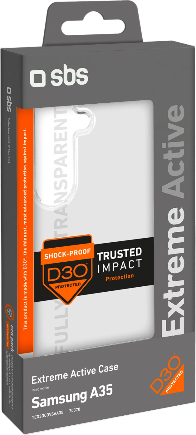 Mbështjellës SBS D3O për Samsung Galaxy A35, Transparent