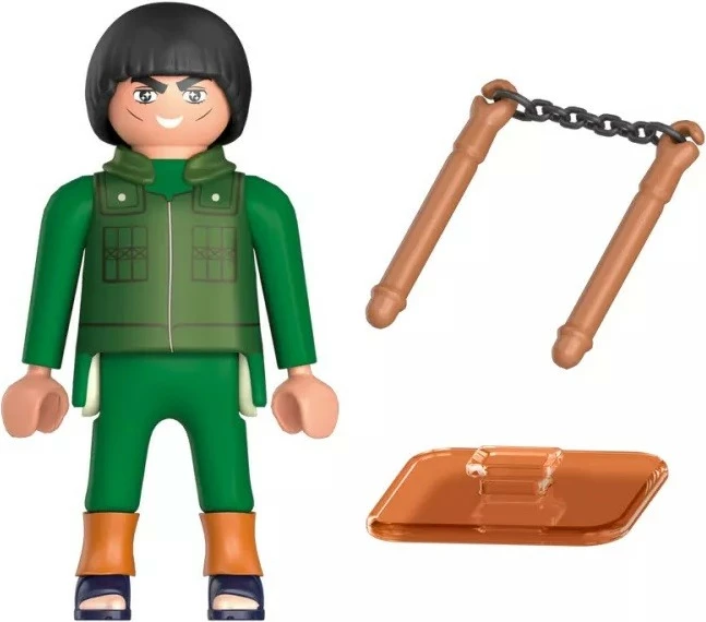 Figurë aksioni Playmobil Naruto Shippuden 71111 Guy me Nun-Chaku, Jeshile