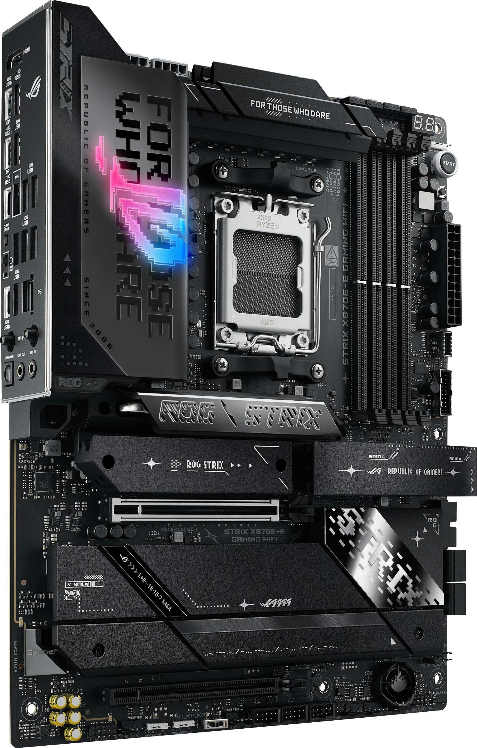 Pllakë amë ASUS ROG STRIX X870E-E GAMING WIFI, AMD, Socket AM5, DDR5, 192 GB