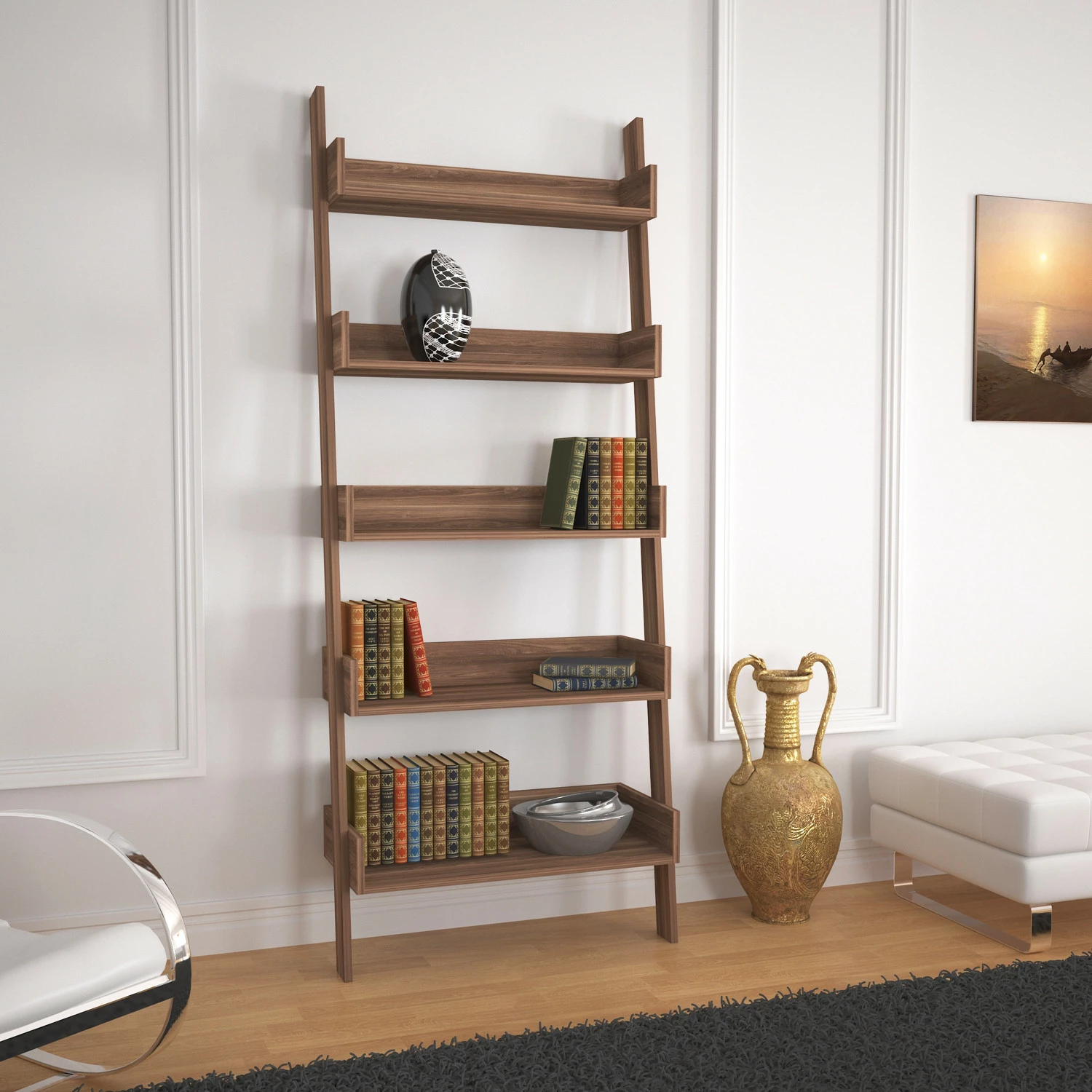 Raft librash Hanah Home, ngjyrë arre, Only