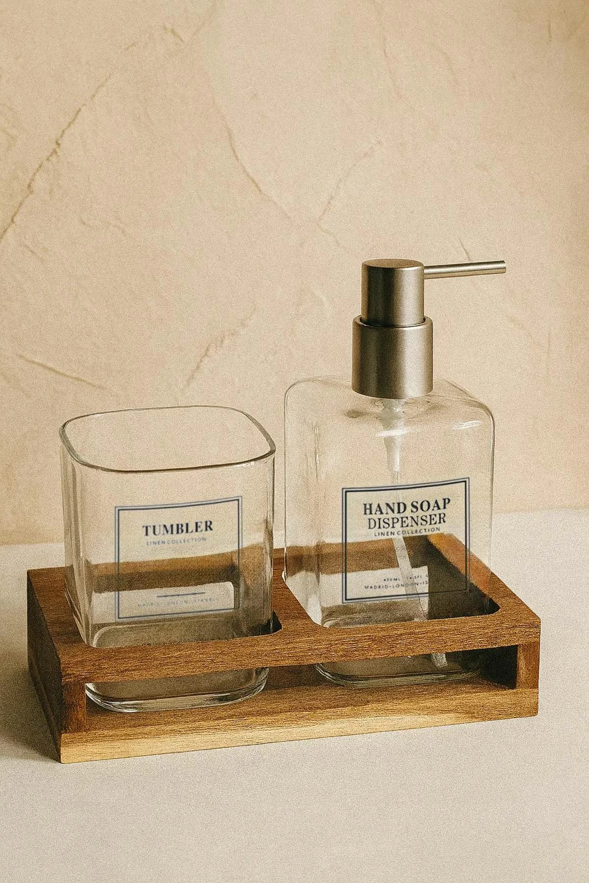 Dispenser sapuni prej qelqi, Hermia Concept, transparent, MCH0011267