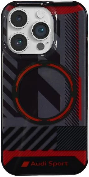 Mbështjellës Audi IML Sport MagSafe për iPhone 14 Pro Max 6.7", i zi
