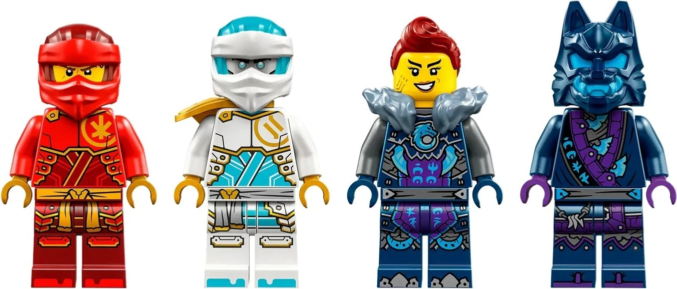 Set LEGO NINJAGO 71808, Kai's Elemental Fire Mech, 4 minifigura, Kuq