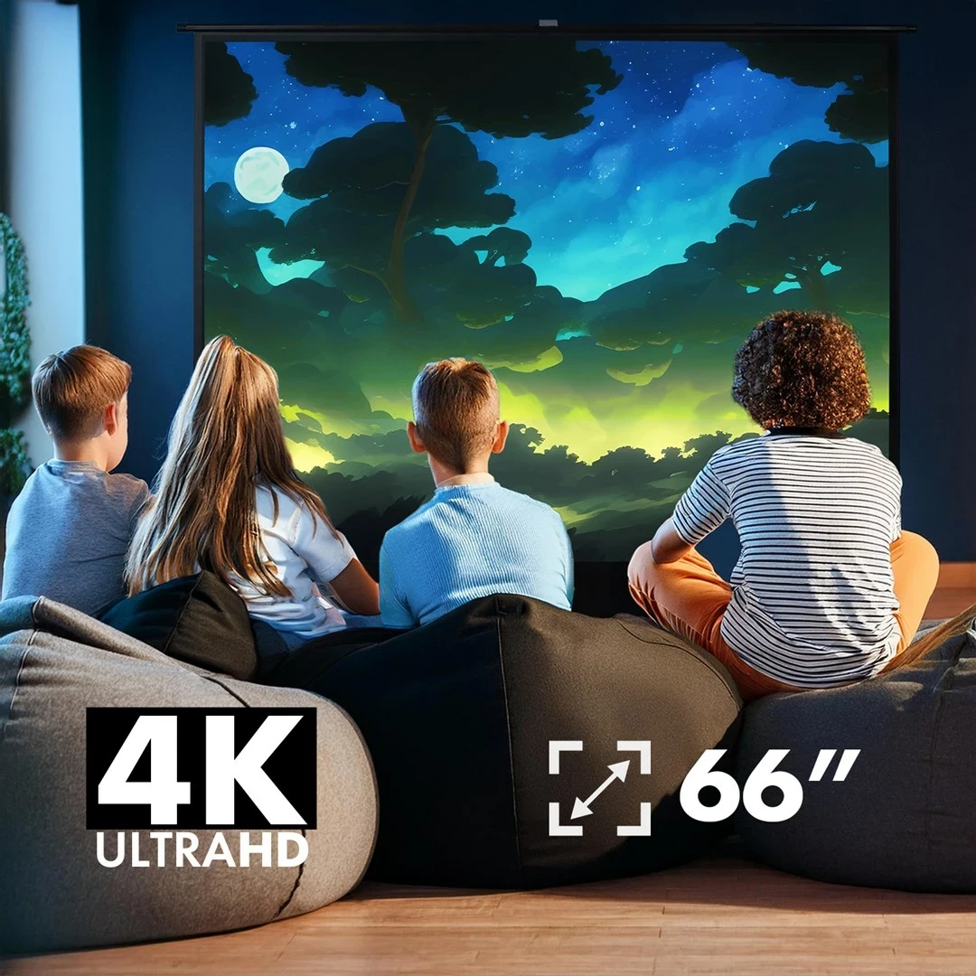 Ekran portativ për projektor Maclean MC-210, 66 inç, 16:9, për dysheme