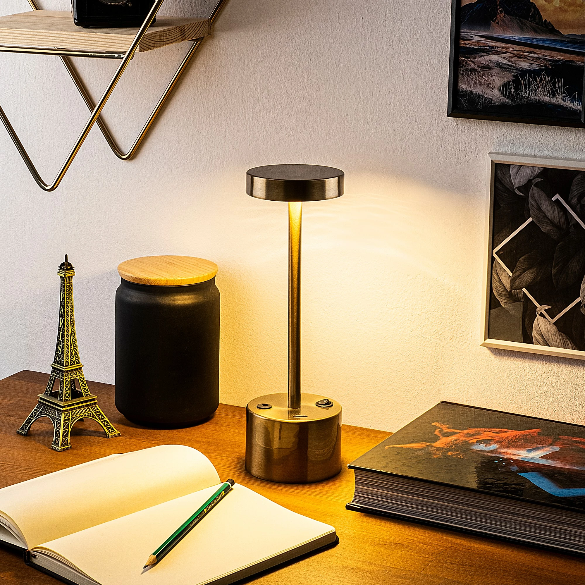 Llambë tavoline Opviq, Keyf - 13393, ngjyrë ari