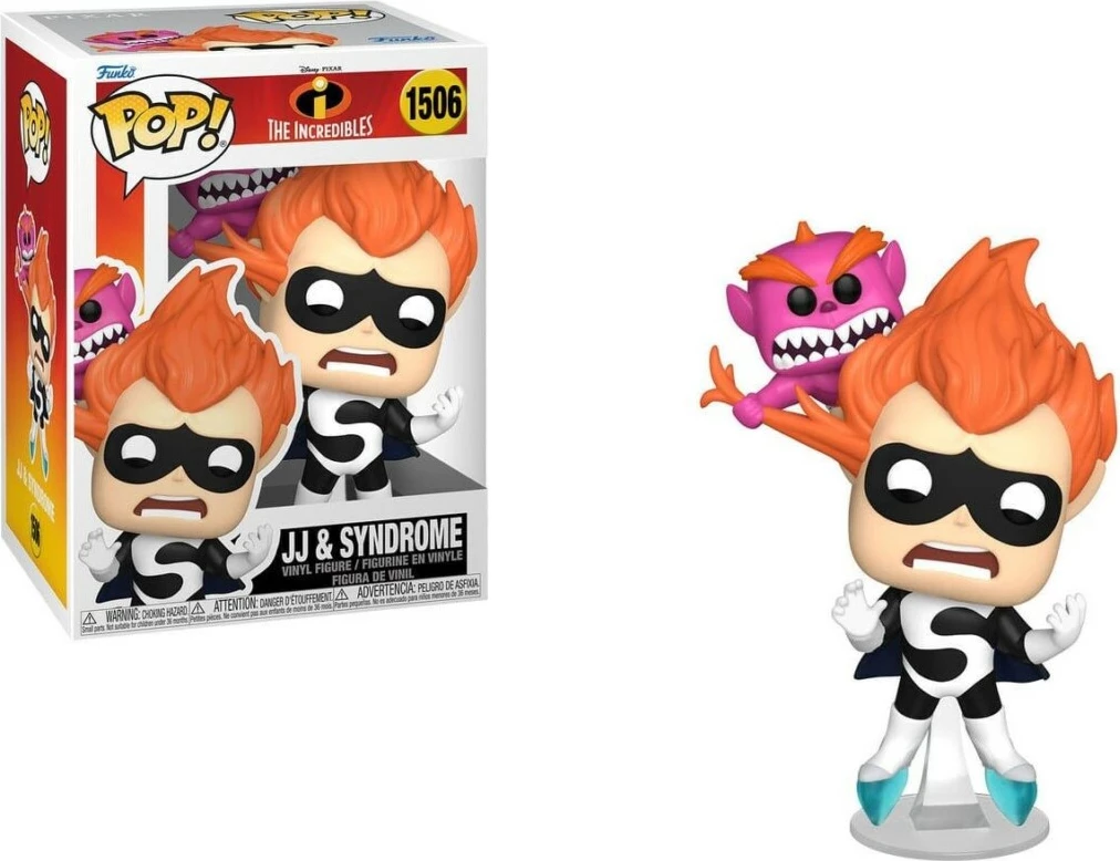 Set figurina vinyl Funko POP! Disney The Incredibles JJ & Syndrome, 2 copë