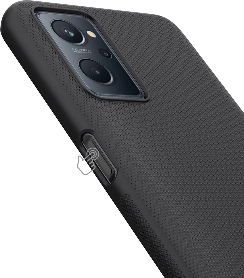 Mbështjellës Nillkin Super Frosted Shield për Realme 9i, i zi