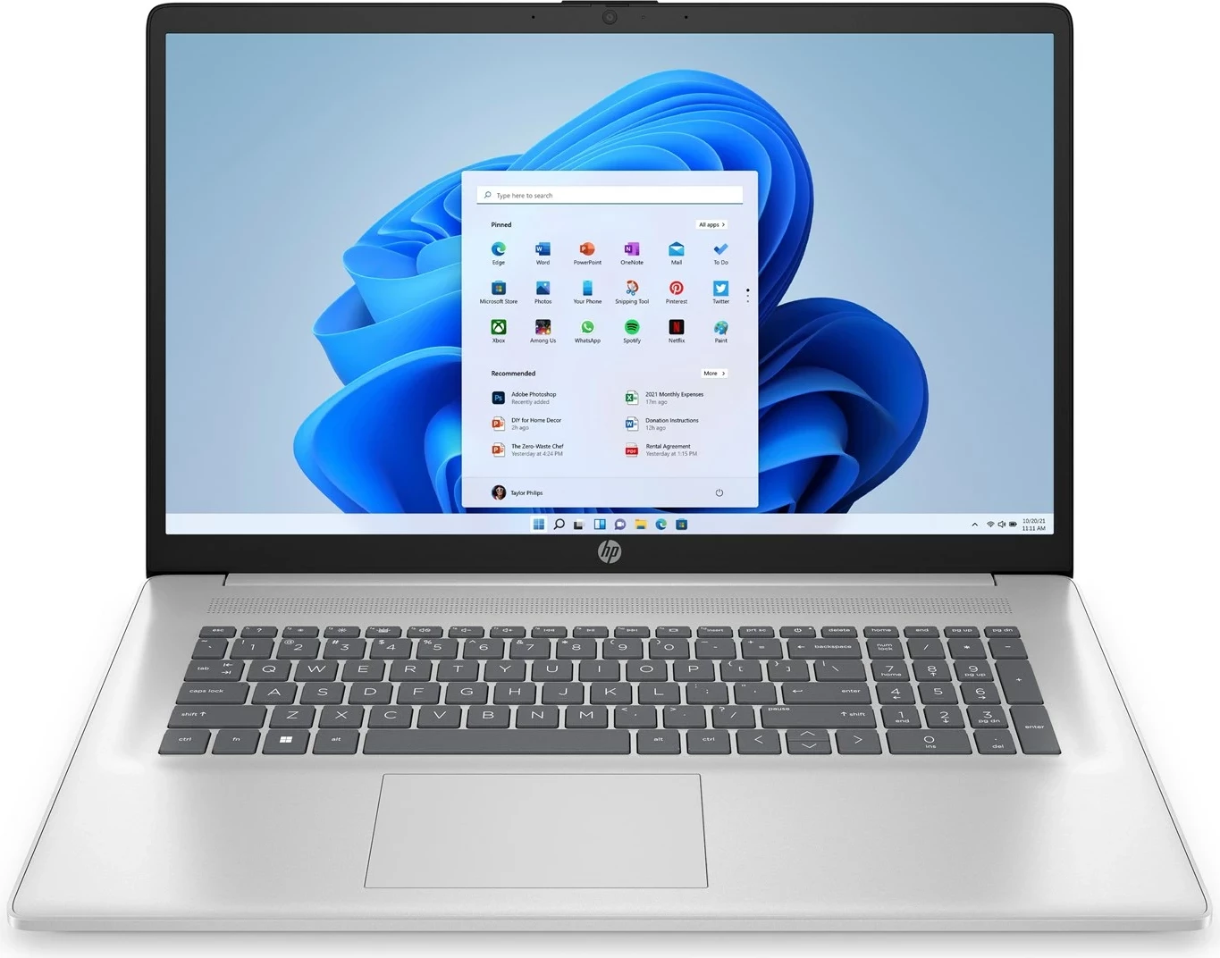 Laptop HP 17-cn3135nw, 17.3", Intel Core i5-1334U, 16 GB RAM, 512 GB SSD, Iris Xe, Argjendtë