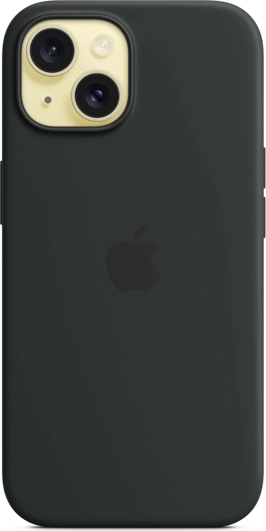 Mbështjellës Apple iPhone 15, silikon, MagSafe, ngjyrë e zezë