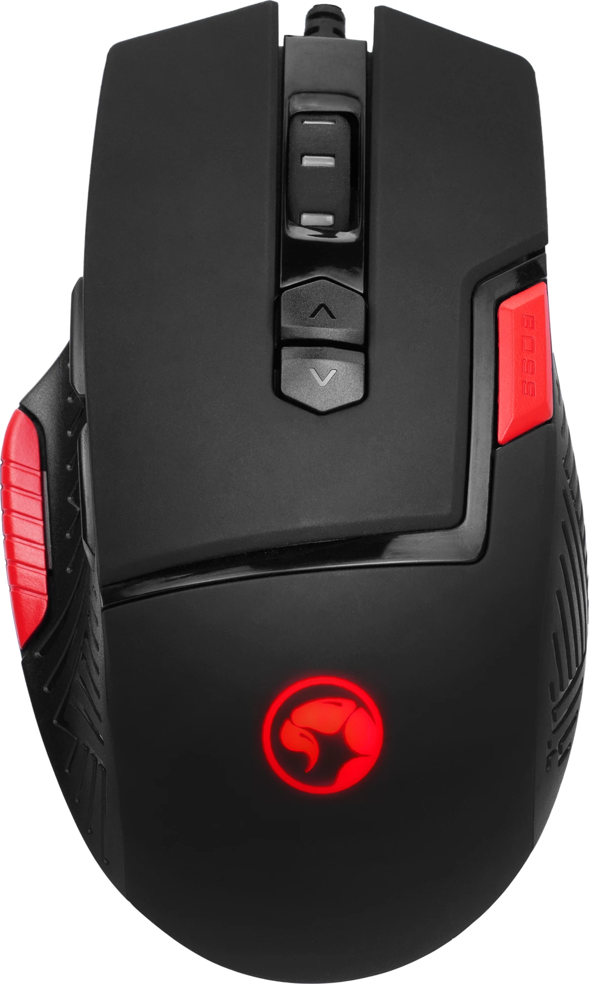 Set Maus + Mauspad Marvo M355+G1 7200 DPI USB, kuqe/zi, 2-në-1