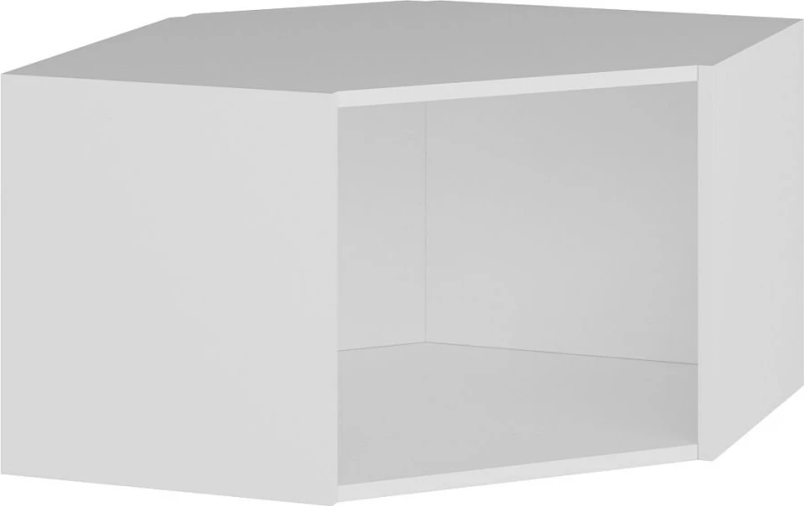 Dollap këndor për mur, ngjyrë e bardhë dhe dore, Skye Decor