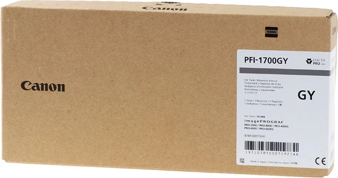 Kasetë boje, Canon, PFI-1700GY (0781C001), 700 ml, XXL, gri