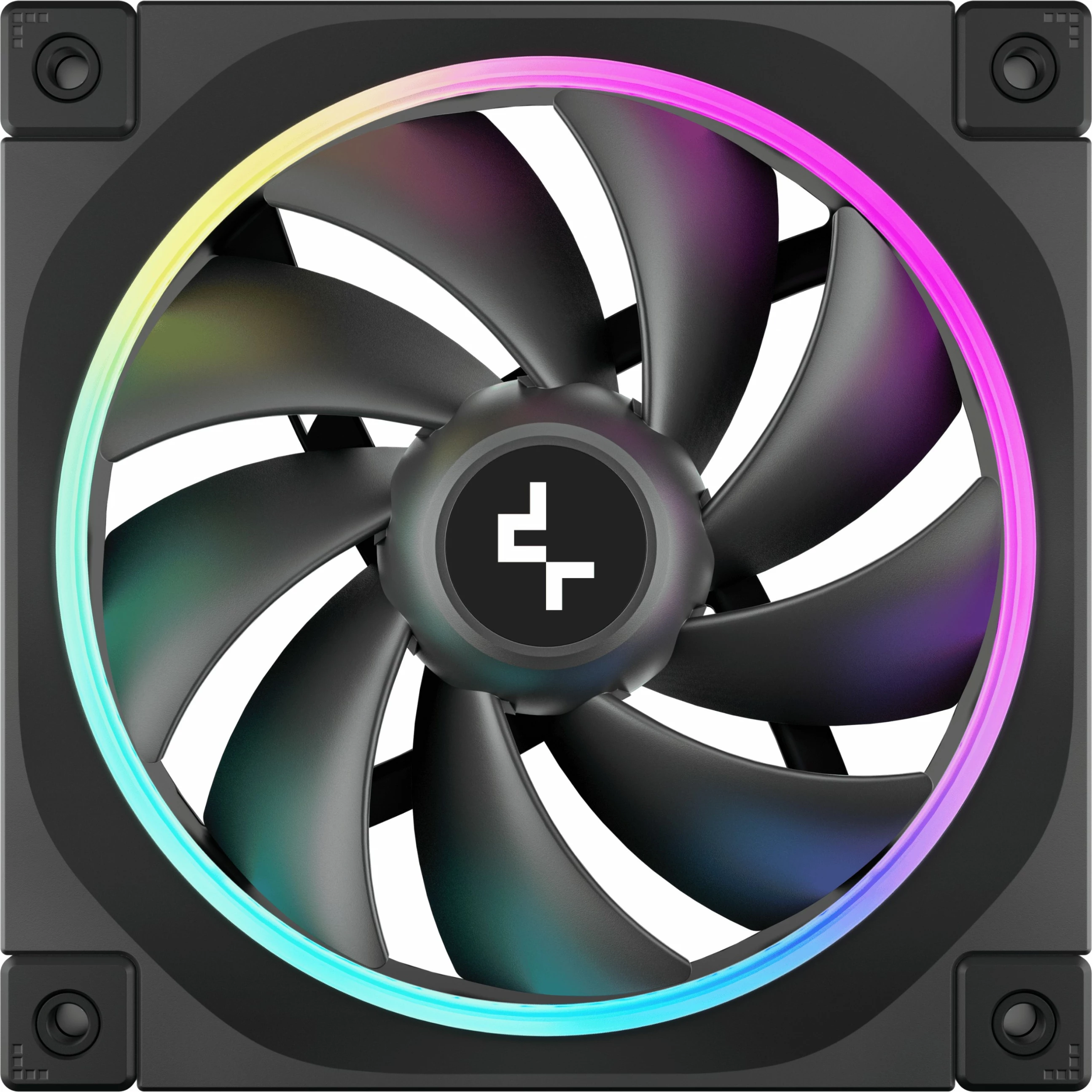 Ventilator kasë DeepCool FL12, 12 cm, LED RGB, i zi