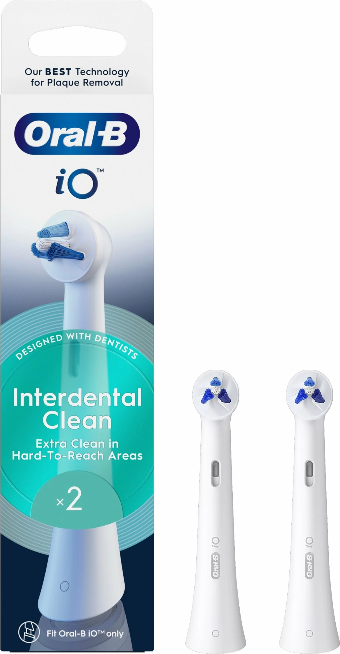 Koka furçe elektrike Oral-B iO Interdental Clean, 2 copë, e bardhë