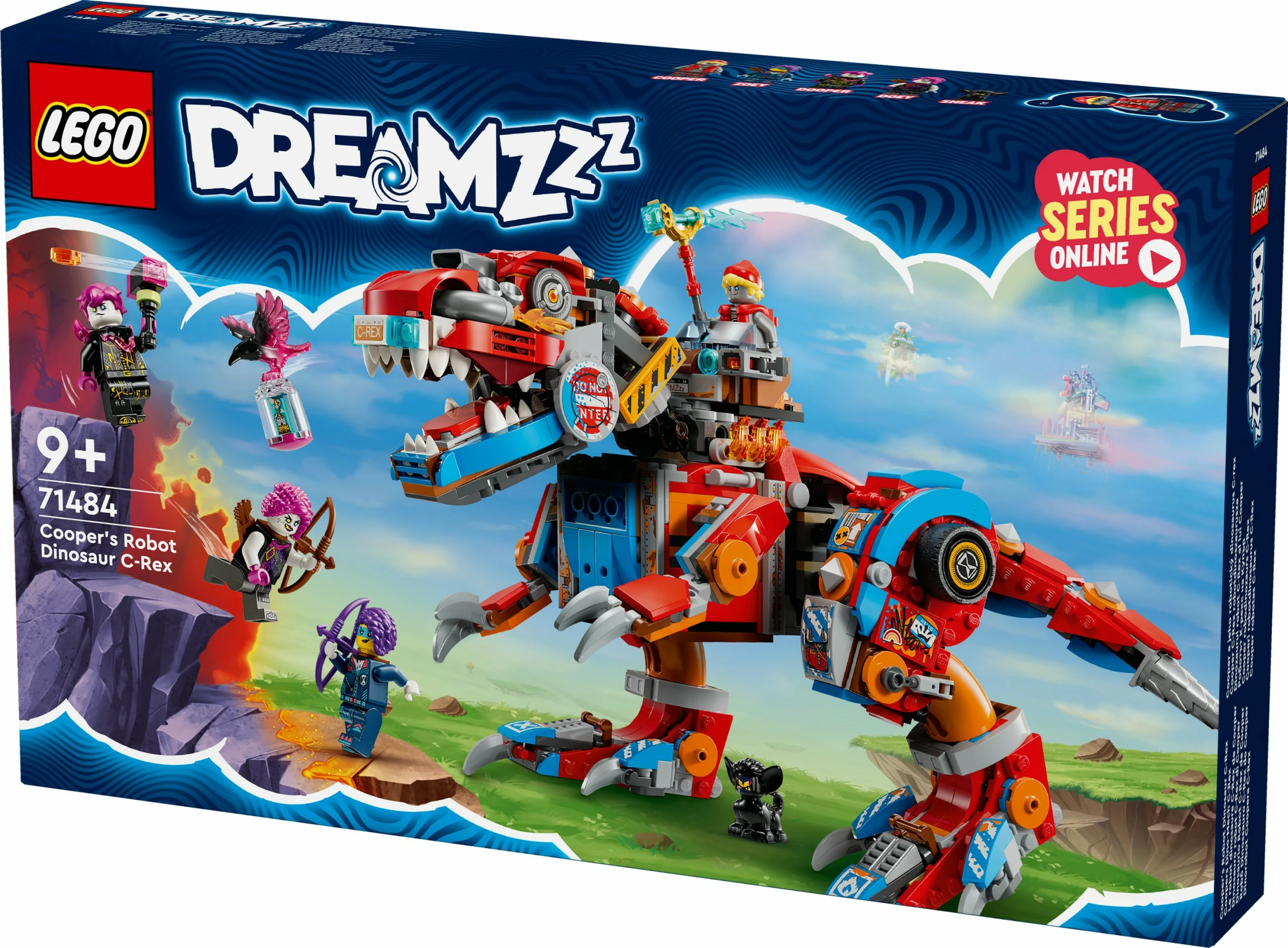 Set ndërtimi LEGO DREAMZzz 71484 Cooper's Dino-Mech C-Rex, shumëngjyrësh
